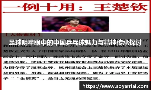 足球明星眼中的中国乒乓球魅力与精神传承探讨